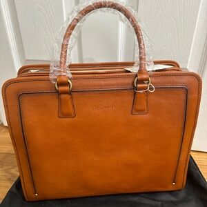 Banuce briefcase genuine leather